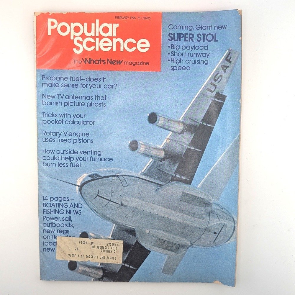 Vintage Popular Science Magazine February 1976 USAF Super STOL Marlboro Man Ad